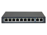 Unmanaged switch (switch) 10xRJ45 - 8 RJ45 PoE+ 1Gb/s ports + 2 RJ45 Uplink 1Gb/s ports (96W power budget) AVIZIO