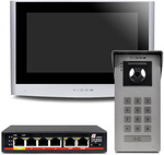 VIDOS IPX S100 M100 videós kaputelefon-készlet érintőképernyős monitorral és ajtóállomással