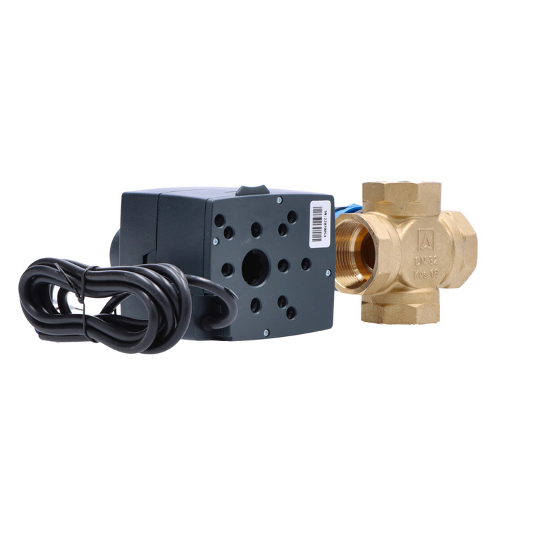 Control set: aRV 485 ProClick 4-way valve DN32, Rp1 1/4 inch, Kvs 16 and ARM 343 ProClick actuator