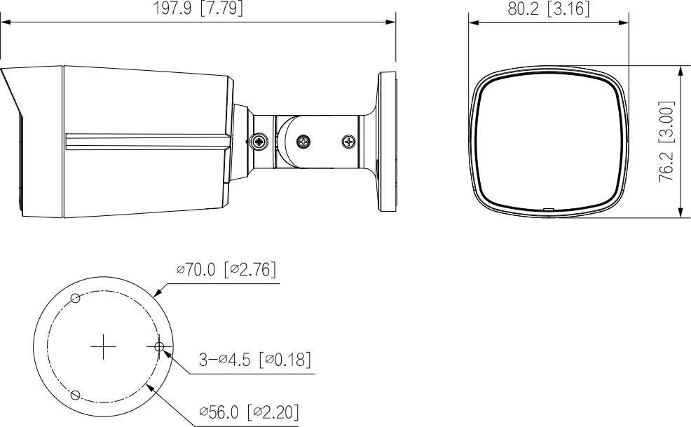 DAHUA IP-Kamera IPC-HFW2449TL-S-LED-0360B-PRO mit Nachtsicht und hoher Auflösung