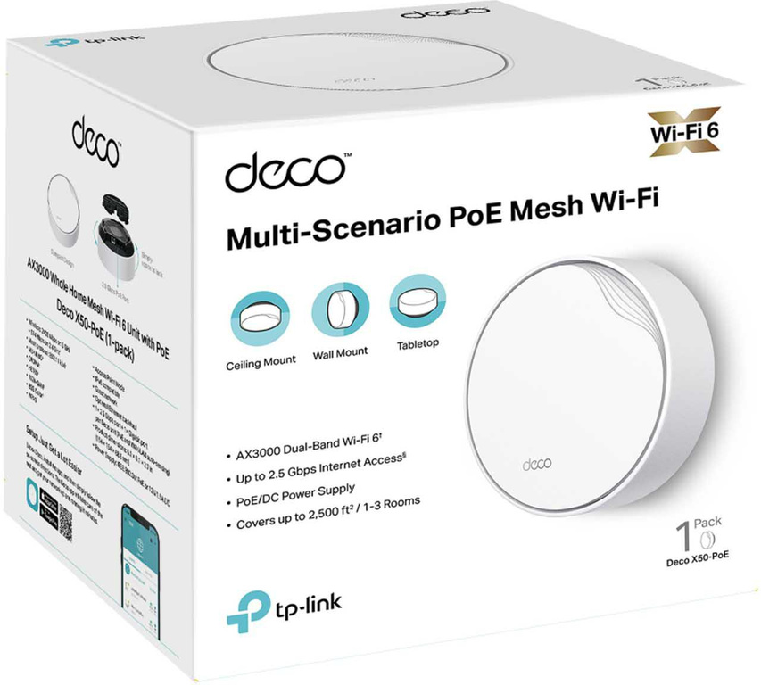 SYSTÈME DE MAILLAGE WI-FI DOMESTIQUE TP-LINK DECO X50-POE