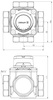4-Wege-Dreh-Mischventil ARV 486 ProClick DN40, Rp1 1/2 Zoll, Kvs 25