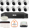 Zestaw monitoringu IP BCS Line 10x Kamera BCS-L-EIP14FSR3-AI1 Rejestrator z dyskiem 1TB