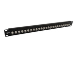 Patch panel with F-type sockets, equipped, 1U, 24 ports, 19" - RGTec