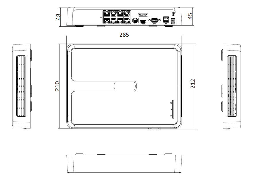 IP DVR Hilook by Hikvision 8 channels 4MP NVR-8CH-H/8P white