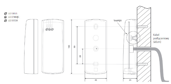 ROGER PRT62EM-G PROXIMITY READER