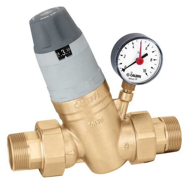 Pressure regulator with replaceable cartridge with pressure gauge and setting indicator 1 inch