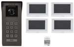 VIDOS 2IP S200 videodörrpassagesystem med fyra M200W-X-monitorer