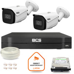 BCS Line IP-Überwachungskit 2x BCS-L-TIP25FSR5-Ai1 Kamera-DVR mit 1TB HDD