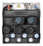 Mengset PrimoBox AZB 355 in kast, zonder menging, 2x draaikraan met servomotor ARM 141