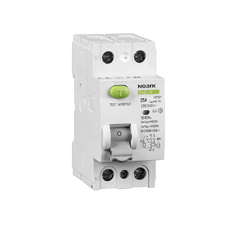 Differential circuit breaker Icn=6kA, 2-pole., In=40A, I?n=100mA, type A