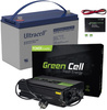 ZESTAW PRZETWORNICA Green Cell 12V/ 230V 300W/600W CZYSTY SINUS + AKUMULATOR AGM ULTRACELL 12V 100Ah