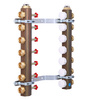 ONNLINE 1" manifold for underfloor heating with valves for actuators M30 thread and flow meters - 7 circuits