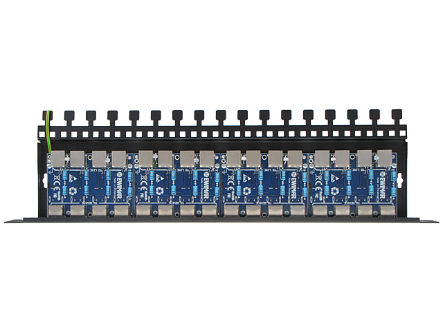 eWIMAR PTF-516R-ECO/PoE 16-channel LAN security panel with PoE surge protection