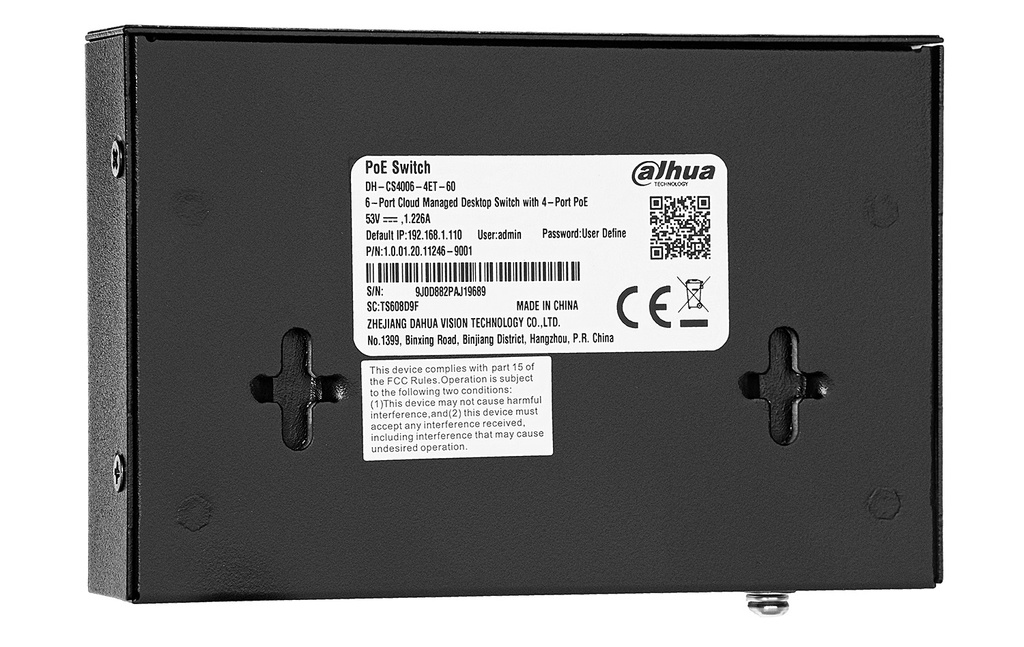 Switch Dahua CS4006-4ET-60 - 6-port switch PoE Ethernet 60W