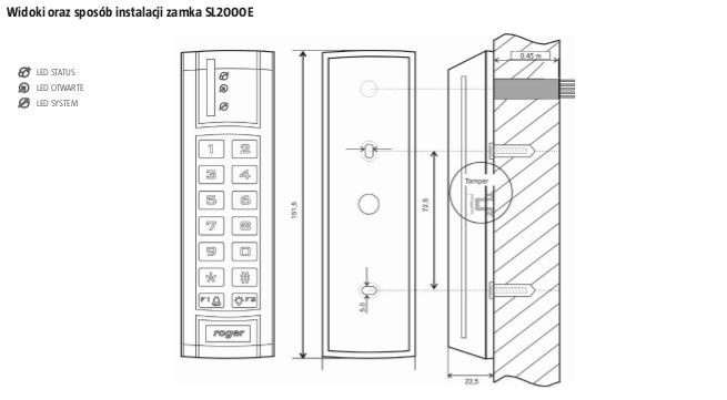 Zamek szyfrowy ROGER SL2000E