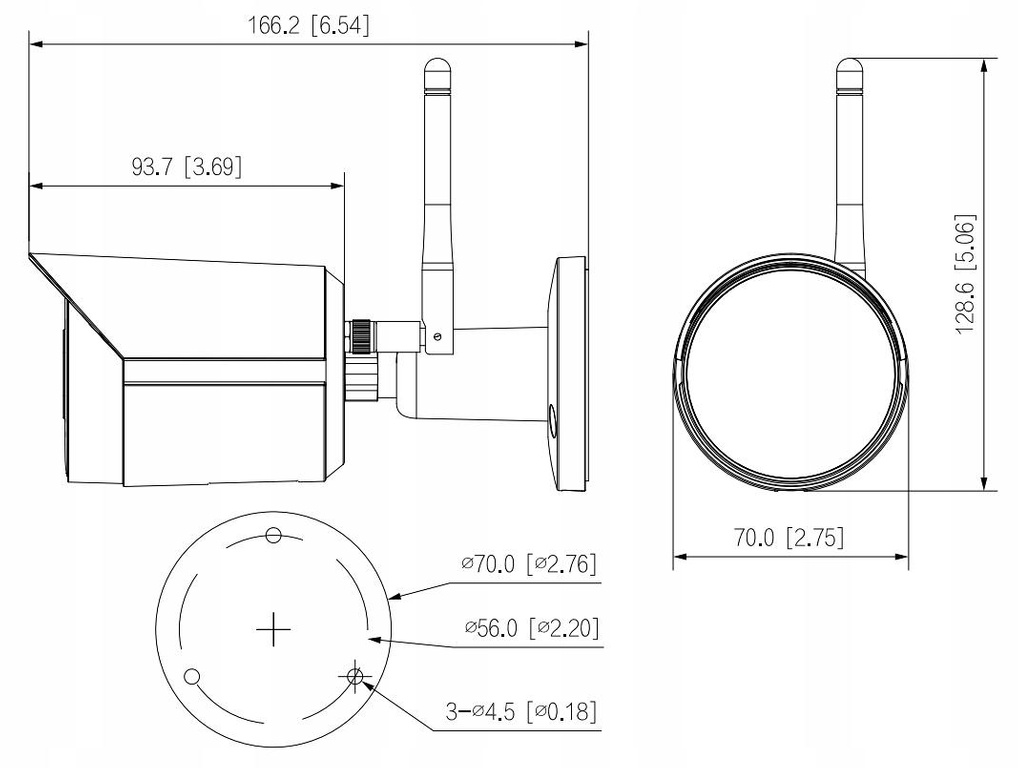 CAMÉRA IP DAHUA IPC-HFW1430DS-SAW-0280B