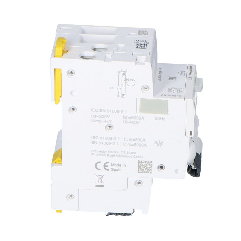 Residual current circuit breaker with overcurrent segment iDPNNVigi-B16-30-AC B 16A 1N-pole 30 mA AC type