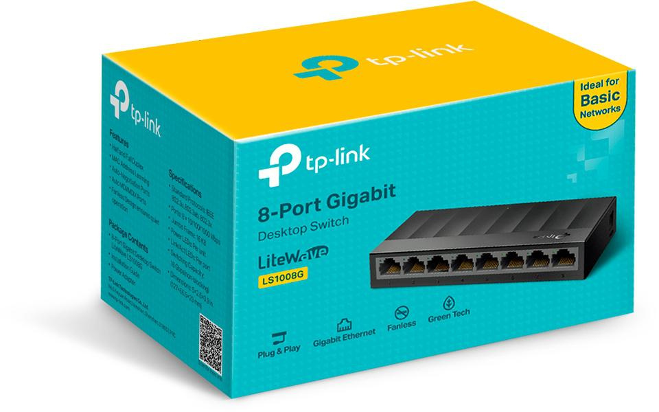 Switch TP-Link LS1008G 8-portos Gigabit Ethernet