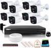 Dahua Kit de vigilancia IP 2MPx 8 cámaras de exterior Smart Dual Light IR LED 30m