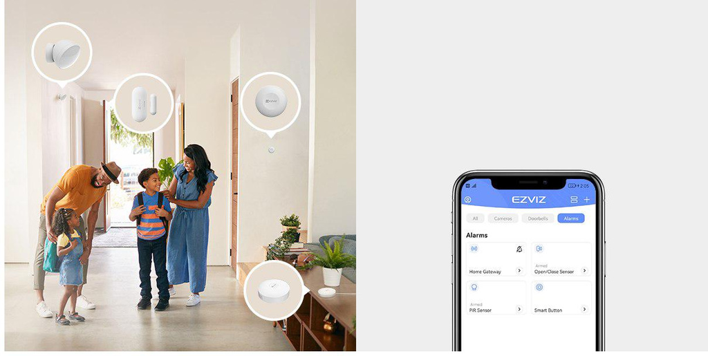 EZVIZ Smart Home Kit B1 Zigbee WiFi 2 Sensoren