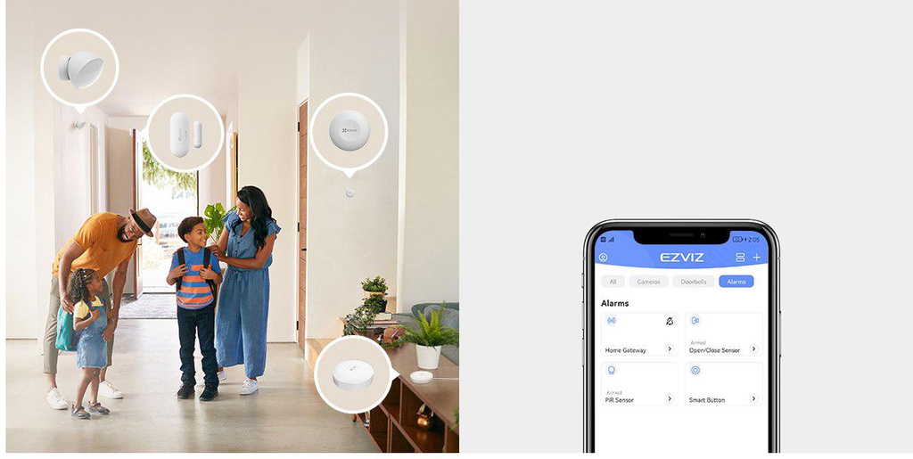 EZVIZ Smart Home Kit B1 Zigbee WiFi cu 2 senzori
