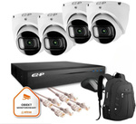 Kit de surveillance de 4 caméras dômes IP EZ-IP de Dahua protection fiable 2K