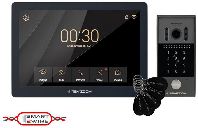 Revizoom RM-T203HD Sistem de intrare video negru cu cameră RC-212HD-CK1