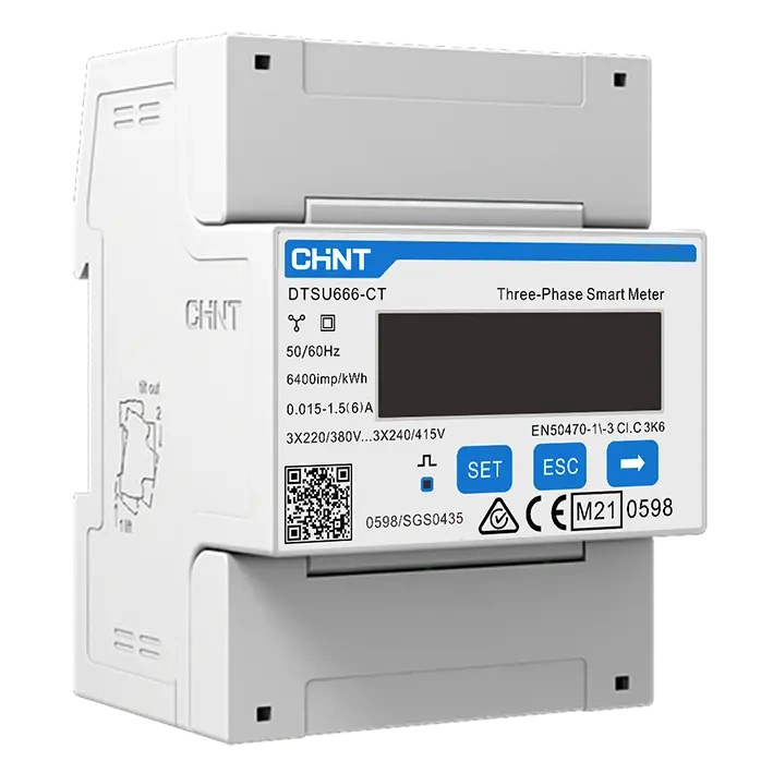 Fotovoltaïsche PV-energiemeter CHINT DTSU666-CT 3-fase