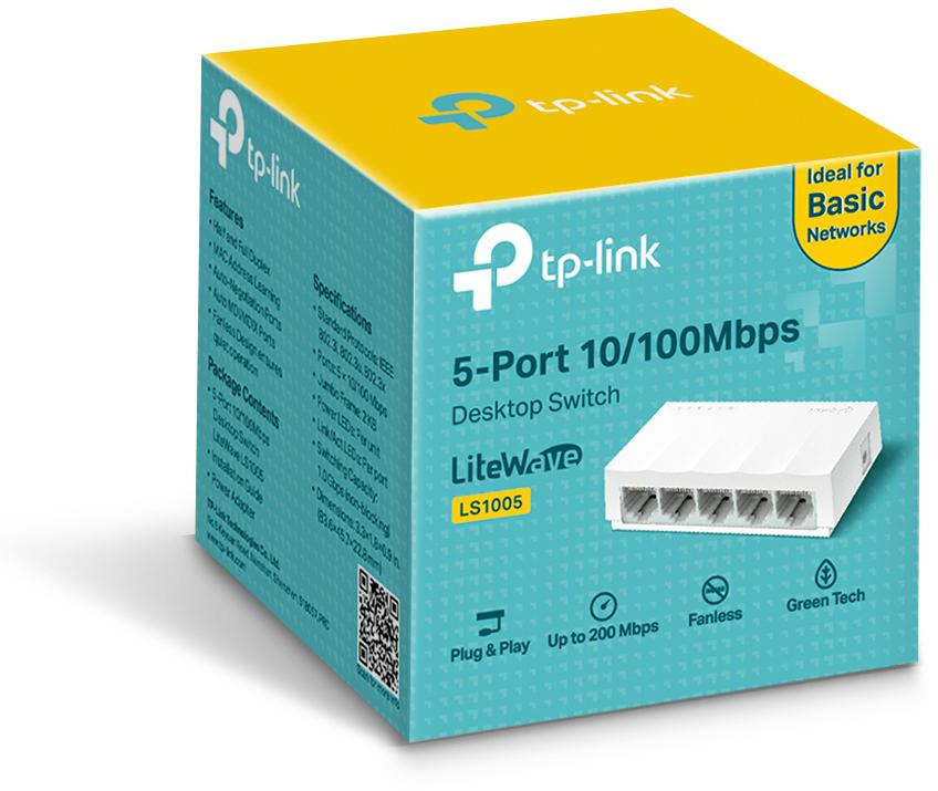 Switch TP-Link LS1005 5-portowy 10/100 Mbps dla domu i małego biura