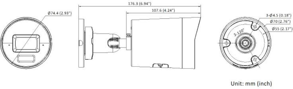 Hikvision Cámara IP DS-2CD2043G2-LI 4MP 2.8mm Exterior y Videovigilancia