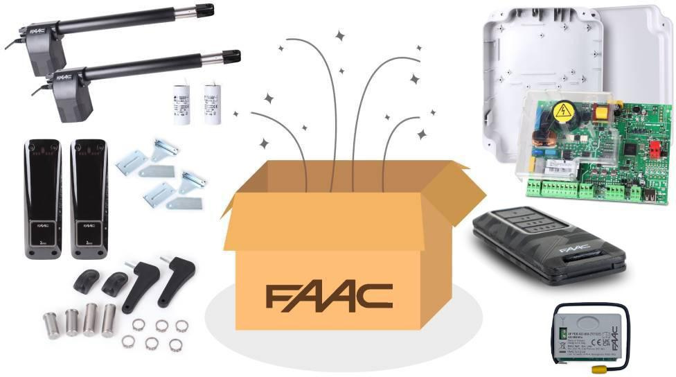 FAAC 414 Kit d'opérateur Alfa FDS pour portails à deux vantaux jusqu'à 8 mètres de long