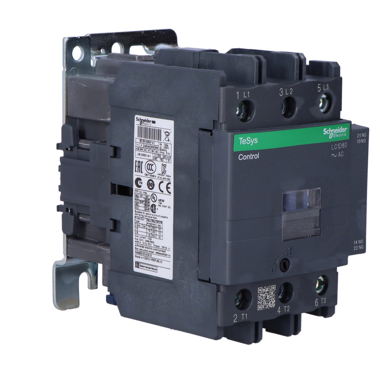 Power contactor TeSys D AC3 80A 3P 1NO 1NC coil 230VAC box terminals