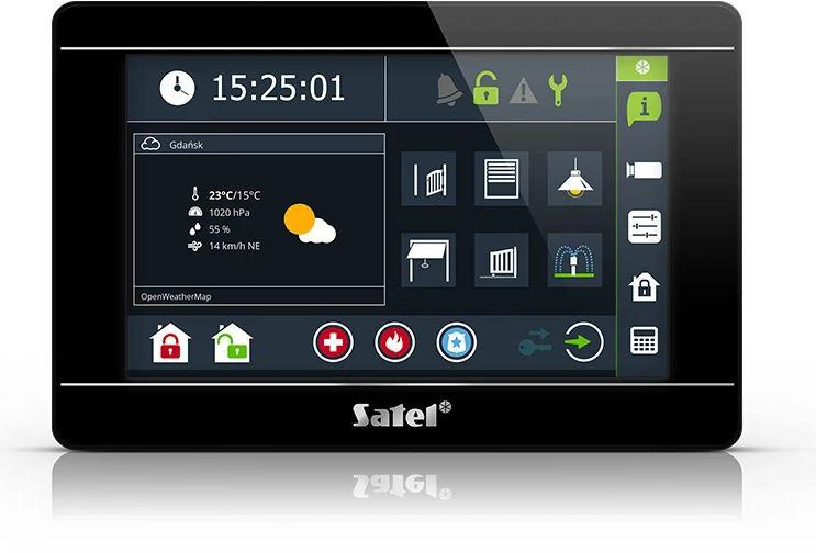 Teclado táctil SATEL INT-TSI-B para sistemas de alarma