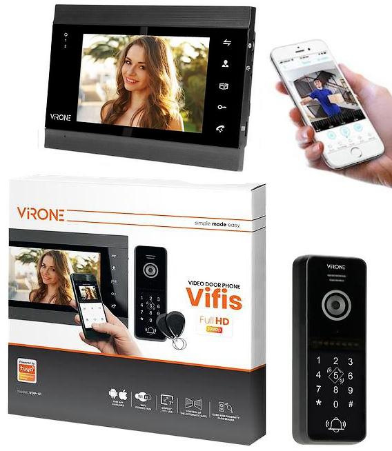 WI-FI VIDEO INTERCOM VIRONE VDP-61FHDZD/B TUYA