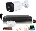 Kit de vigilancia IP Dahua 4MPx 2K IPC-HFW1439TL1-A-IL con unidad de 1TB