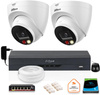 KIT OF 2 Dahua IP Cameras 8mpx IPC-HDW1839T-A-IL-0280B-S6 + DISK 1TB