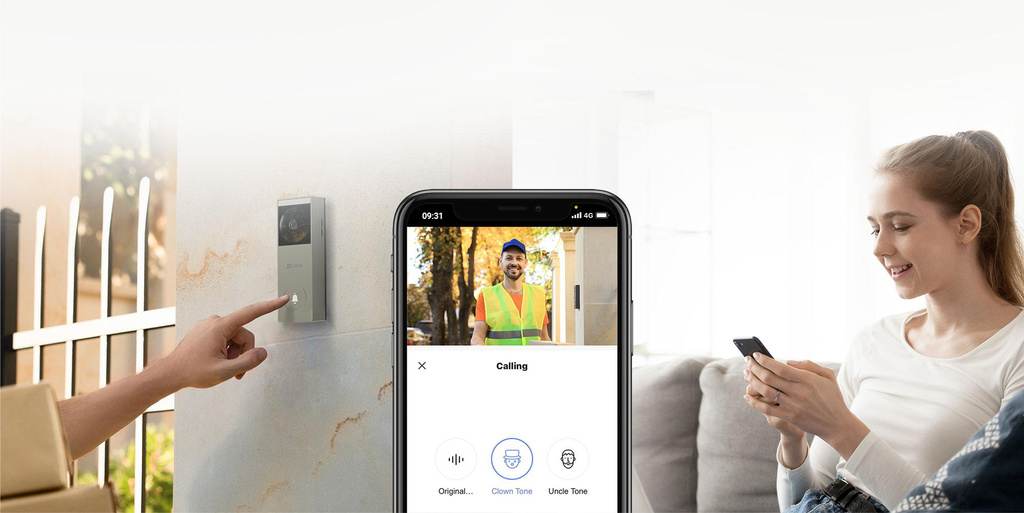 Ezviz HP3 Pro 3MPx videoklocka med solpanel