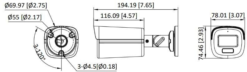 HIKVISION DS-2CE12DF3T-LFS 4IN1 KAMERA(2.8mm)(O-STD)