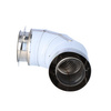 Concentric air and flue elbow 87° DN80/125 with mounting flange