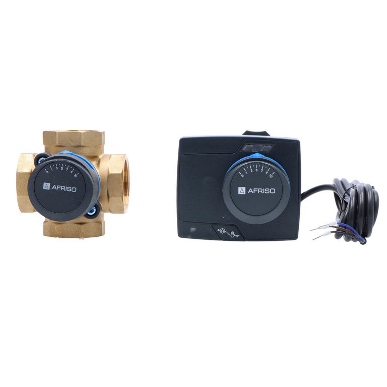 Set de control: supapă cu 4 căi ARV 485 ProClick DN32, Rp1 1/4 inch, Kvs 16 și actuator ARM 343 ProClick