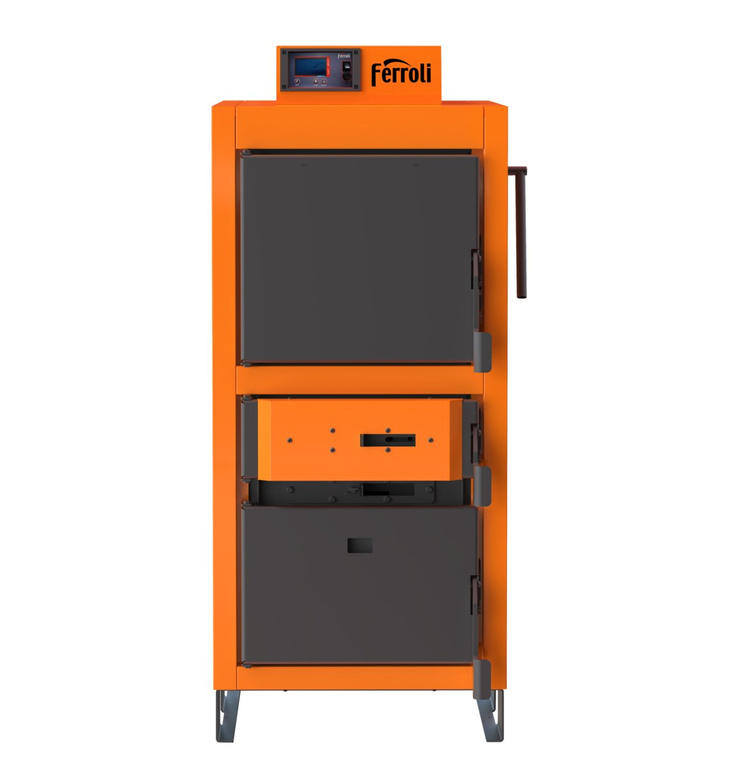 Ferroli CGF PRO 22 houtvergassingsketel (holzgas) met een vermogen van 11-22 kW