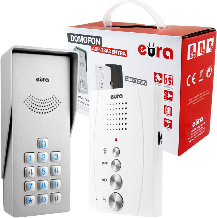 EURA ADP-38A3 Interphone ENTRA blanc