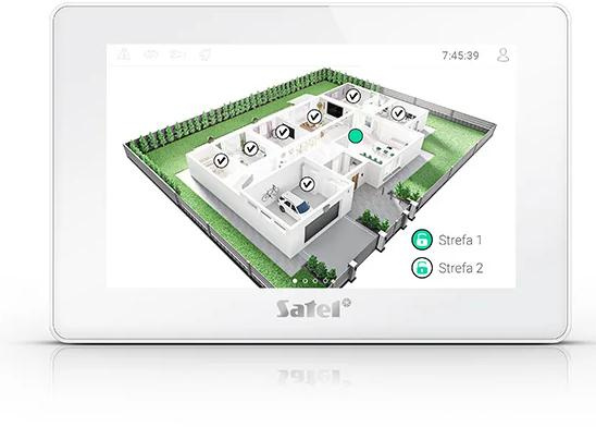 SATEL INT-TSH2R-W 7" Touchscreen-Tastatur weiß