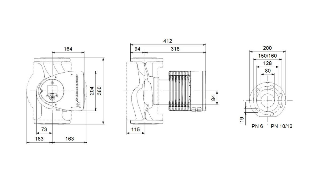 Umwälzpumpe MAGNA3 80-120 F 360 1x230V PN6