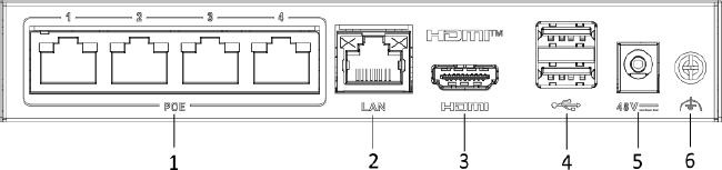 Hilook by Hikvision DVR IP 4 canaux 4MP SSD-NVR-4MP/4P (1T)