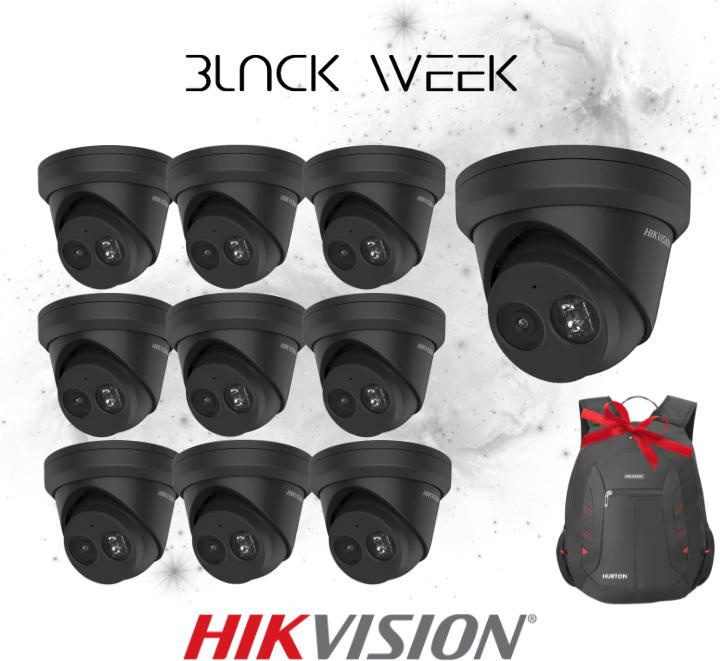 HIKVISION IP CAMERA DS-2CD2343G2-IU (2.8mm) (BLACK) Bulk pack of 10pcs. + Gratis