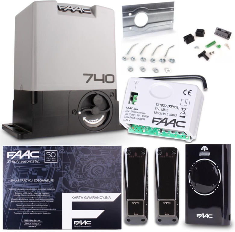 Sada Delta 2 - FAAC 740 pro 500kg posuvné brány