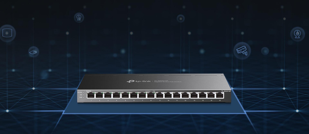 TP-LINK SWITCH TL-SG2016P (8xPoE+)