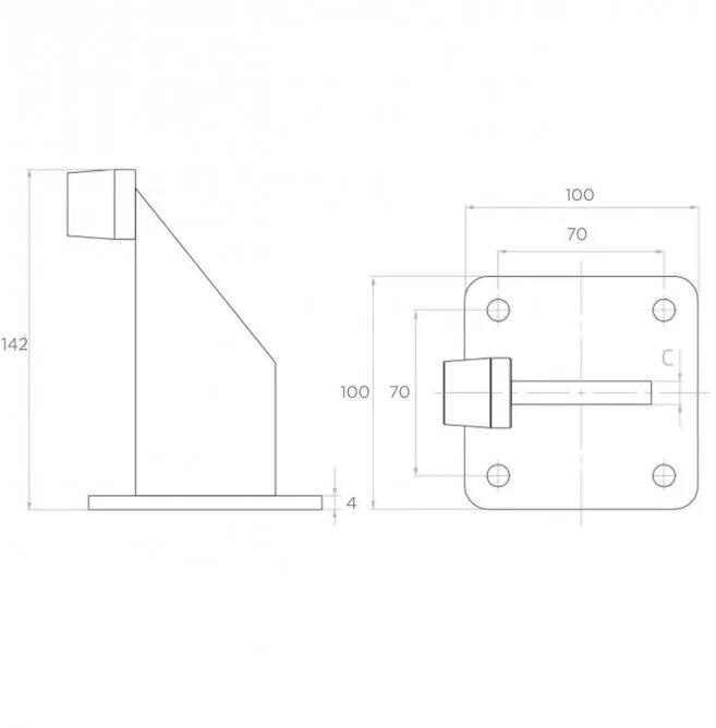 Lökhárító PSG 60.039 - lökhárító a kapuhoz